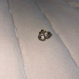 PANDORA STERLING SILVER STUD LOVE KNOT EARRINGS